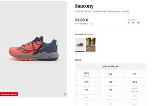 Zapatillas trail running Saucony XODUS ULTRA por 52€