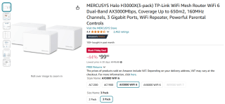 MERCUSYS Halo H3000X (3-pack) mesh-systeem voor €99,90 bij Amazon FR
