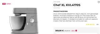 Chef XL KVL4170S keukenrobot voor €369,90 bij Kenwood