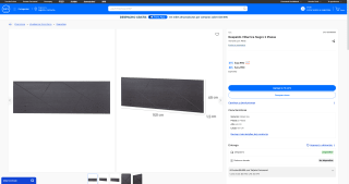 Respaldo Villarrica Negro 2 Plazas por solo $42.990