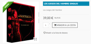 Juego de mesa Los juegos del hambre Sinsajo por 39€