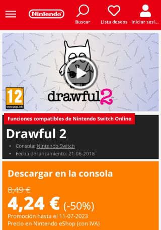 Drawful 2 Nintendo Switch 4,24€.