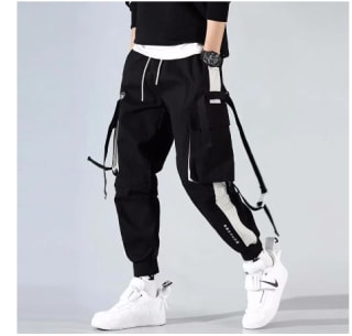 Pantalones Cargo de Hip Hop para hombre y mujer, por 15,87€