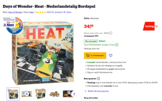 Heat: Pedal to the Metal Bordspel voor €34,49 bij Bol