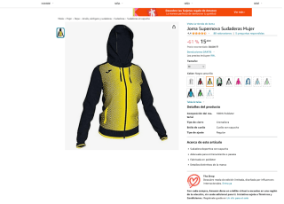 Sudadera Joma Supernova Mujer por solo 15,49€