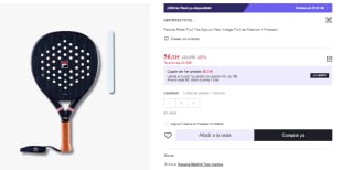 Pala de Pádel FILA The Bellator Pala Vintage FILA de Precisión + Protector por 56.31€ (Cuenta Nueva 44.31€)