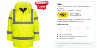Chaqueta de Seguridad para Hombre Dickies Safety Jacket por 15.99€