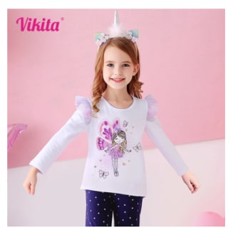 Camisetas de manga larga para niñas pequeñas por 8,83€