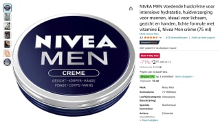 NIVEA MEN Voedende huidcrème voor intensieve hydratatie 75ml voor €2,20 bij Amazon NL