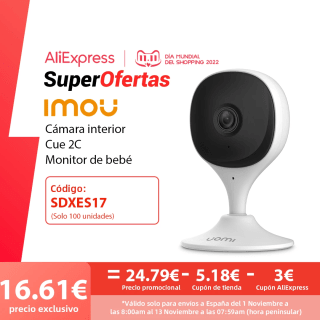 Cámara de seguridad para interiores a solo 16,61€