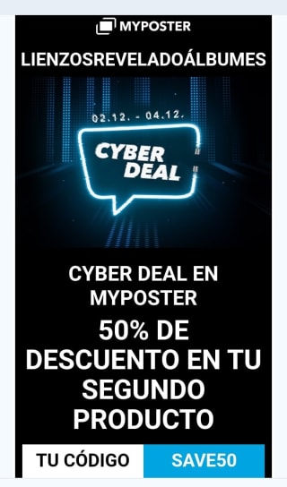 -50% en la Segunda Unidad en Myposter.