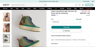 Kids Green Colourblock High Top Boots for £5