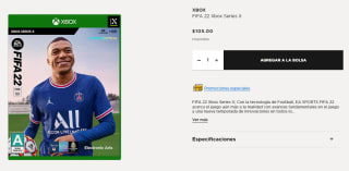 FIFA 22 para Xbox Series X por $105 en El Palacio de Hierro