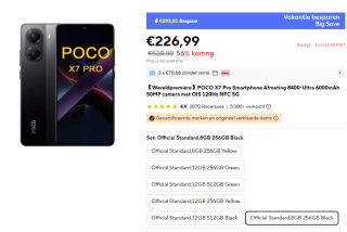 Xiaomi POCO X7 Pro - 5G - 8GB/256GB - Zwart voor €226,99 bij Aliexpress