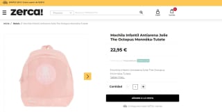 Mochila Infantil Antiarena Jolie The Octopus Monnëka-Tutete por 22,95€