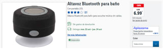 Altavoz Bluetooth para baño por 6.99€