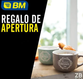 Gratis Set de 4 Tazas en Supermercado BM
