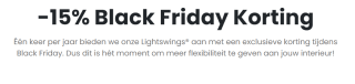 15% korting bij Lightswing tijdens Black Friday