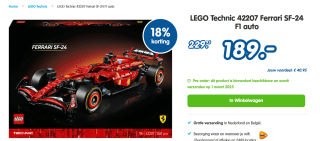LEGO Technic Ferrari SF-24 F1 auto voor €189 bij Misterbricks
