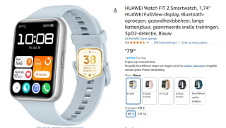 Huawei Watch Fit 2 Active - Smartwatch -voor €79 bij Amazon