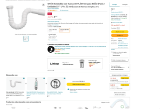 Pack 2 sifones extensibles por solo 3,24€