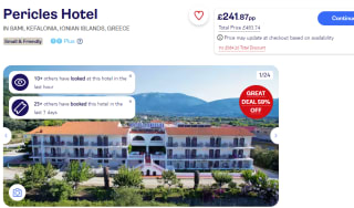 Pericles Hotel, Sami Greece for just £241.87