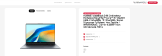 Huawei Matebook D 16 à 749,99€