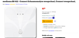 Medisana BS 412 CONNECT - Lichaamsanalyse Weegschaal voor €9,95 bij Bol
