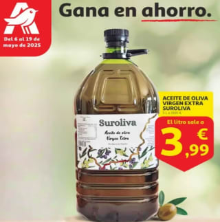Aceite de Oliva Virgen Extra garrafa 5L SUROLIVA por solo 19,90€