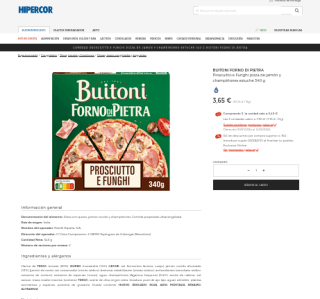 7 Pizzas Buitoni por solo 18€ en Hipercor