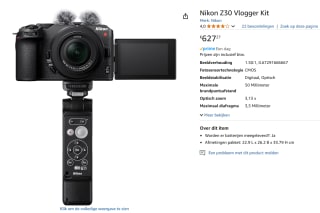 Nikon Z 30 Vlogger Kit voor €627,27 bij Amazon