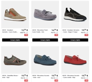Oferta calzado Geox desde 4,50€ hasta 90% descuento y ropa infantil desde solo 1,99€