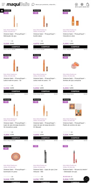 -15% en Maquillaje Vivienne Sabó.