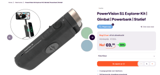 PowerVision S1 Gimbal Explorer Kit Zwart voor €69,95 bij Ibood