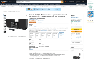 Microcadena Sharp XL-B512(BK) sistema de sonido estéreo por 67,98€