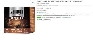 Pack de 12 unidades de Bialetti Gourmet Sabor avellana por 2.34€