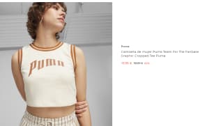 Camiseta de mujer Puma Team For The Fanbase Graphic Cropped Tee Puma por 15.98€