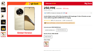 Realme 13 Pro Plus 8GB/256GB por 250,99€
