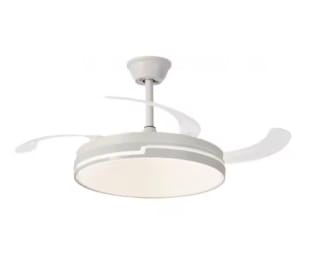 NARVI Ventilador de techo, 3 Palas retráctiles transparentes,Motor DC, Luz LED intensidad y tonalidad Regulable por 37,50€