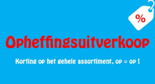 Opheffingsuitverkoop! Korting op het gehele assortiment bij Spellen-domein