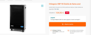 Estufa Orbegozo HBF 90 de llama azul por 83.92€