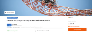 Entradas sin colas para el Parque de Atracciones de Madrid desde 22,90€