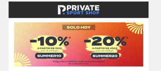 Hoy hasta 20% de descuento en Private Sport