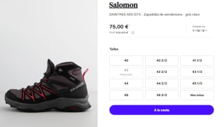 Botas de montaña de hombre Daintree Mid GTX Salomon por 75€