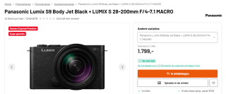 Panasonic Lumix S S9 + 28-200mm F4-7 Zwart voor €1799 bij Kamera Express