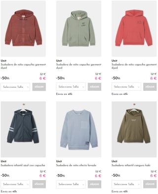 Sudaderas para niños por 6€