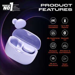 JBL Tune Buds - Volledig Draadloze Oordopjes Met Noise Cancelling voor €78,65 bij Amazon