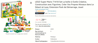 LEGO Super Mario Makersset: Creatieve gereedschapskist voor €29,99 bij Amazon
