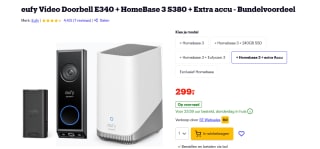 Eufy Video Deurbel E340 + HomeBase 3 S380 + Extra accu voor €299 bij Bol