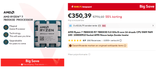 AMD Ryzen 7 7800X3D Processor voor €350,39 bij AliExpress